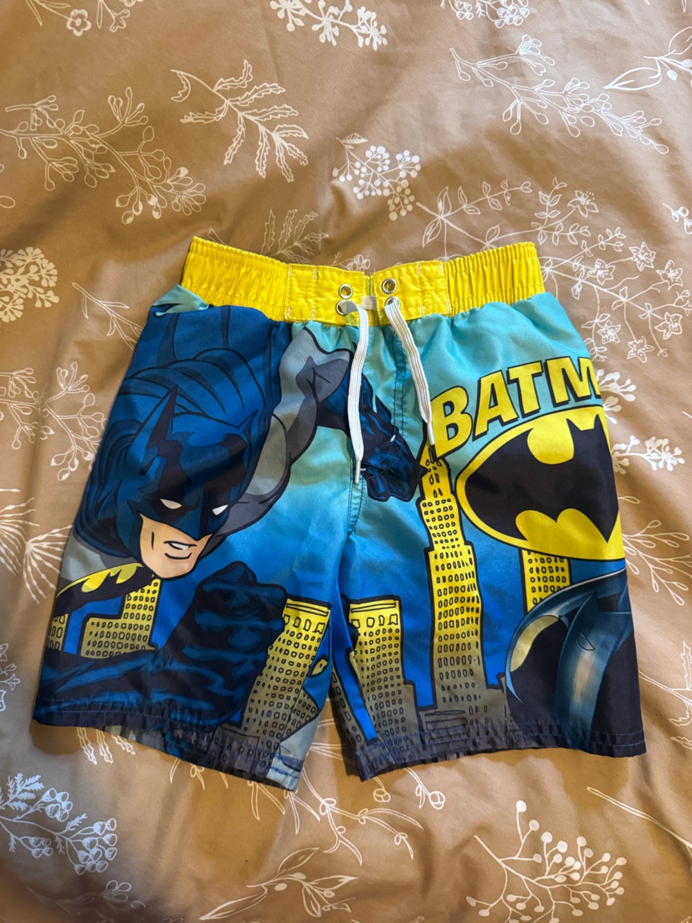 Batman Kids Swim trunks  - Blue and Yellow